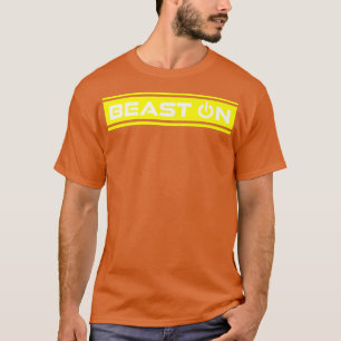 Beast On Yellow Gym Fitness Workout Gym Saying Mot T-Shirt