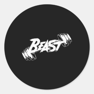 Beast Performance Motivation Graphic Classic Round Sticker