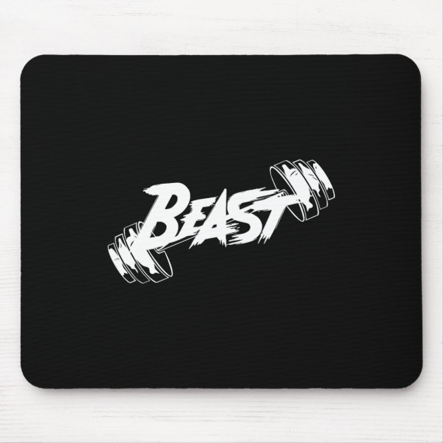 Beast Performance Motivation Graphic  Mouse Mat (Front)