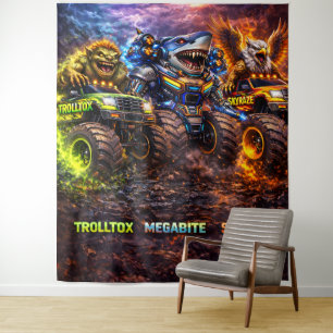 Beast riders wall tapestry