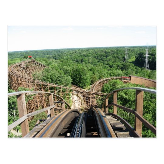 Beast Roller Coaster at Kings Island Postcard