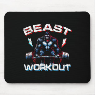 Beast Silverback Deadlift Gym Jokes Gorilla Workou Mouse Mat