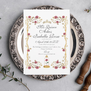 Beast & the Beauty Fairytale Quinceanera Invitation