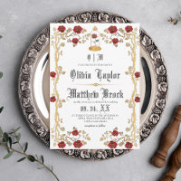 Beast & the Beauty Gold Red Fairytale Wedding