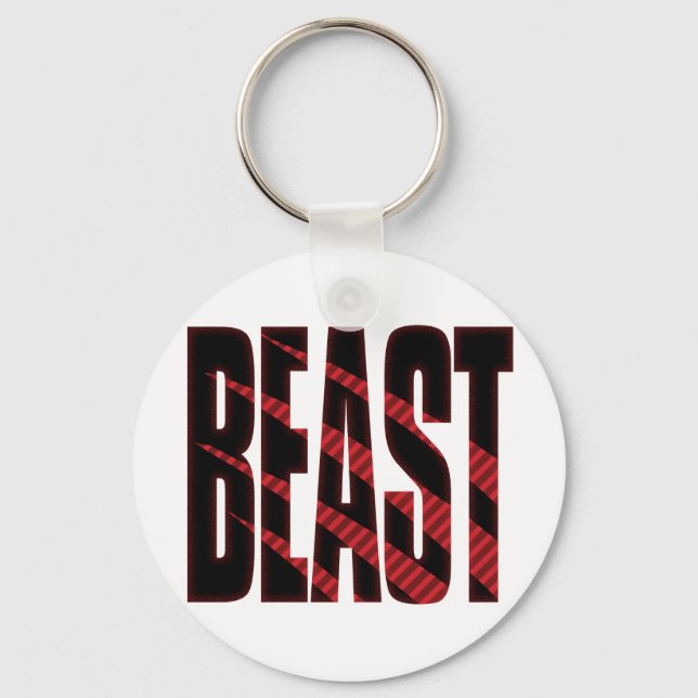 BEAST. Tough.Hardcore.Muscle.Wild.Animal Key Ring (Front)
