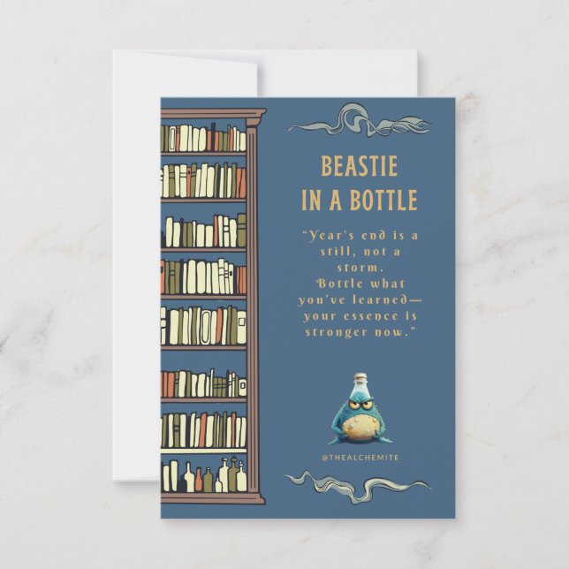 Beastie in a Bottle Bookmark (Front)