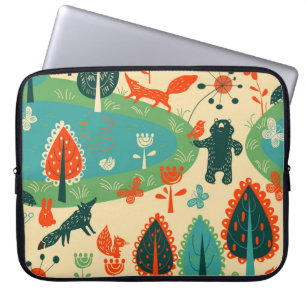 Beasts Background: Abstract Vintage Concept Laptop Sleeve