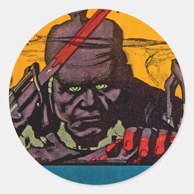 Beat Back The Hun Classic Round Sticker (Front)