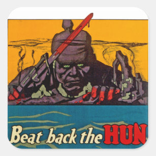 Beat Back The Hun Square Sticker