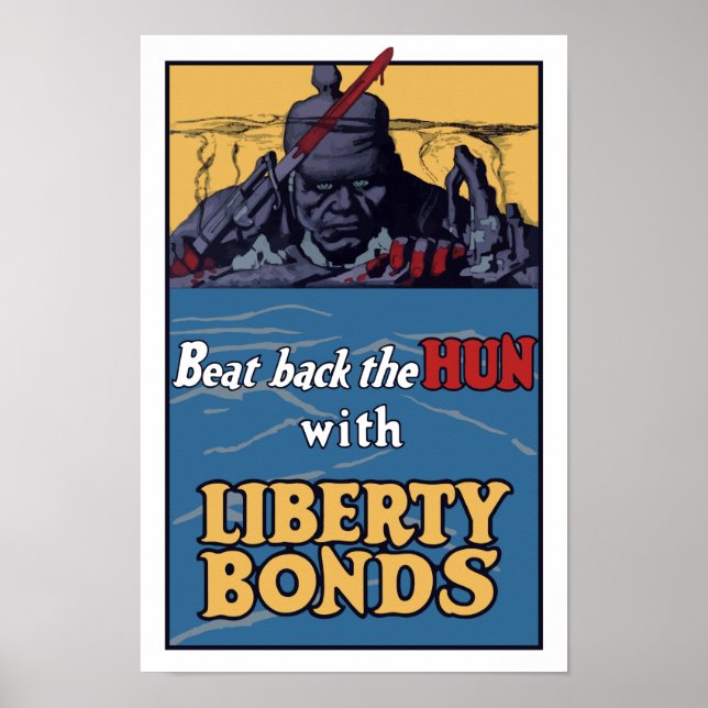 Beat Back The Hun -- WW1 Poster (Front)