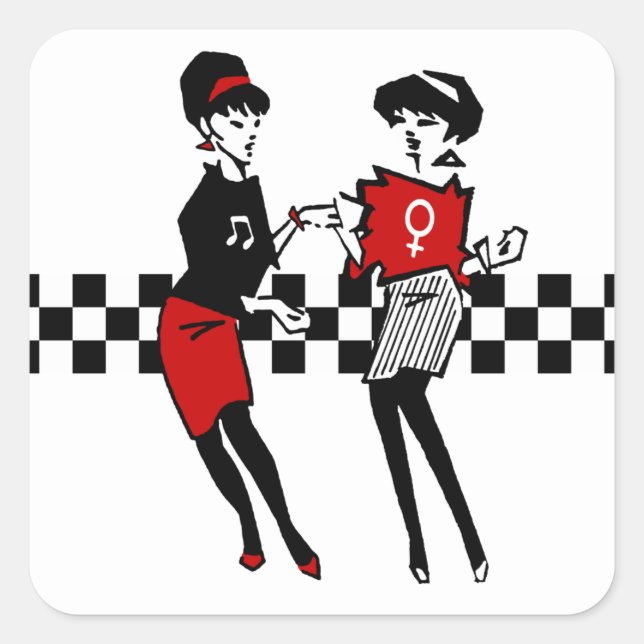 Beat Betty & Betty Beat Square Sticker (Front)