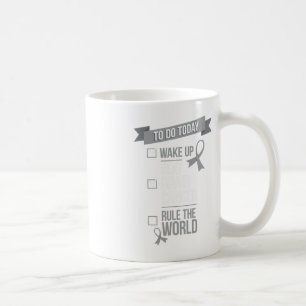 Beat Brain Cancer Rule the World Fighter Survivor  Coffee Mug