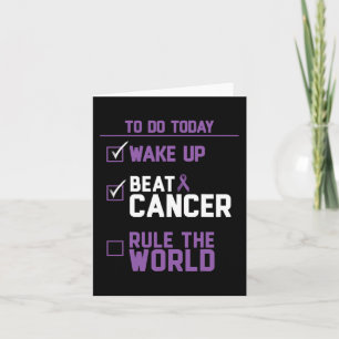 Beat Cancer Rule the World  Card