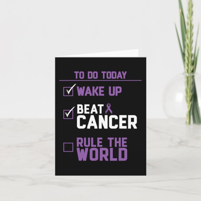Beat Cancer Rule the World  Card (Front)