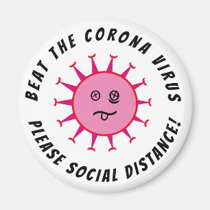 Beat Corona Virus Magnet
