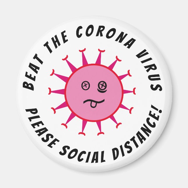 Beat Corona Virus Magnet (Front)