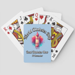 Beat Diabetes Now. World Diabetes Day. Playing Cards