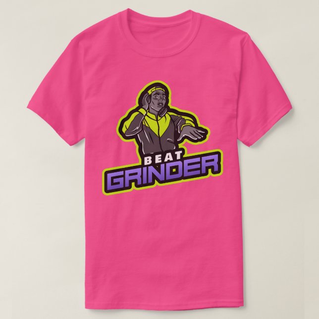 Beat Grinder Music Lover  T-Shirt (Design Front)