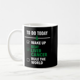 Beat Liver Cancer Rule The World Liver Cancer Coffee Mug
