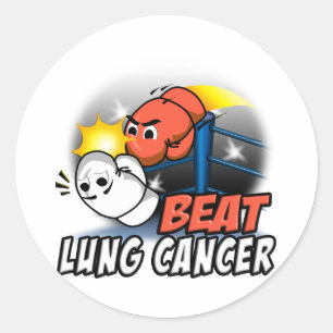 Beat Lung Cancer Classic Round Sticker