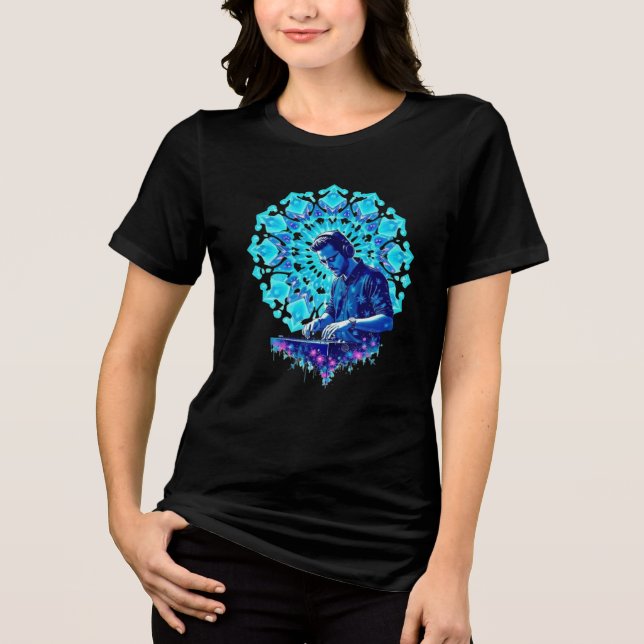 "Beat Master: Hypnotic DJ Vibes" Tri-Blend Shirt (Front)