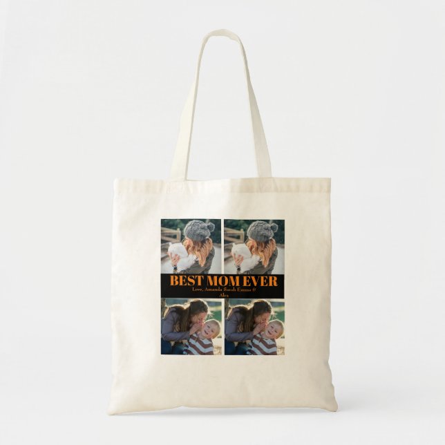 Beat Mum Ever Custom 4 photo Collage   Tote Bag (Front)