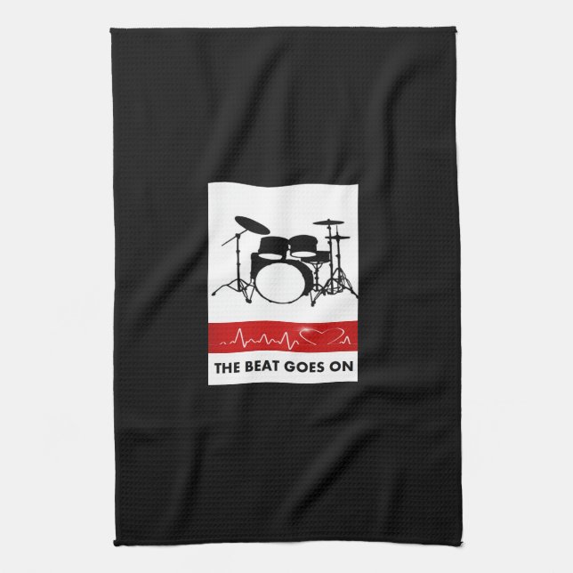 Beat of a Drummer's Heart Tea Towel (Vertical)
