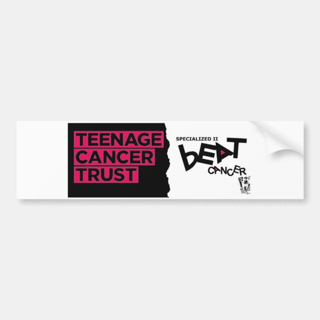 Beat Teenage Cancer Bumper Sticker (Front)