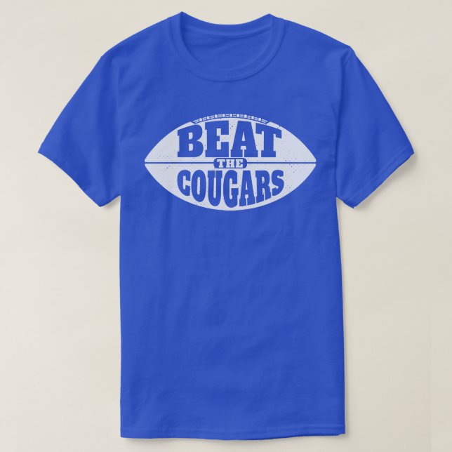 Beat the Cougars Vintage  Grunge Gameday T-Shirt (Design Front)