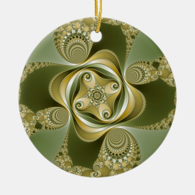 Beat This - Fractal Ceramic Tree Decoration (Front)