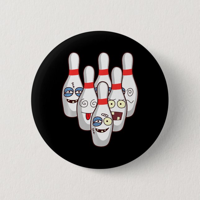 Beat Up Bowling Pins   Cute Duckpins Playing Tee G (Front)
