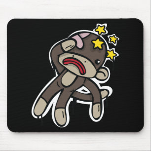 Beat up SOCK MONKEY Mouse Mat