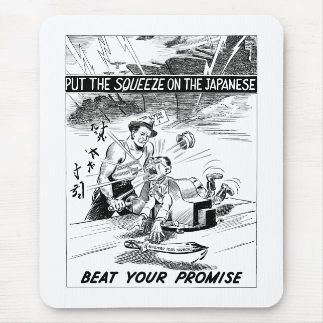 Beat Your Promise Cartoon Mouse Mat (Front)