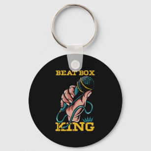Beatbox King Microphone Rap Hiphop Beatboxer Gift Key Ring
