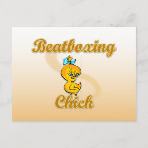 Beatboxing Chick Postcard