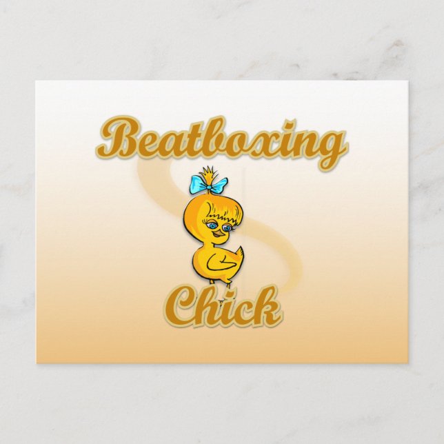 Beatboxing Chick Postcard (Front)