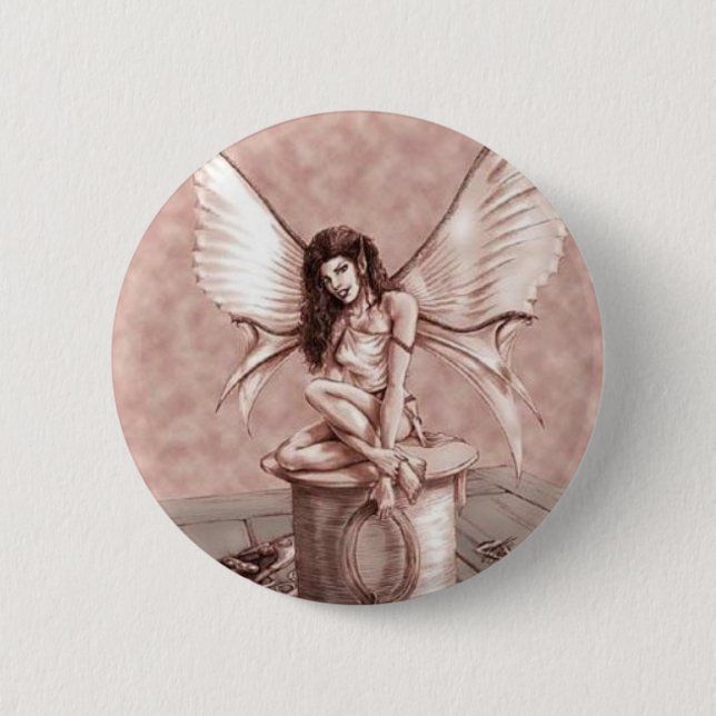 beatDayPinkFairy 6 Cm Round Badge (Front)