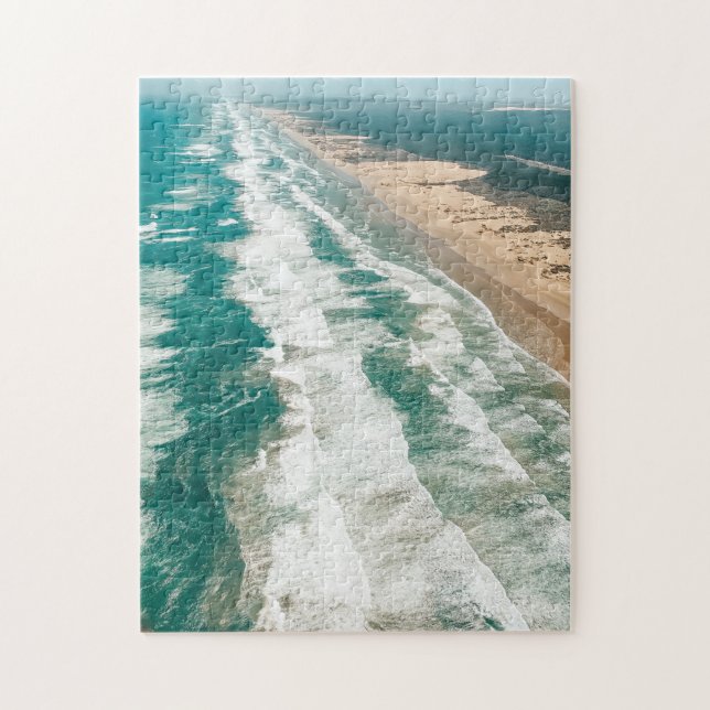 Beatiful Beach - Aerial 90 Mile Beach New Zealand Jigsaw Puzzle (Vertical)