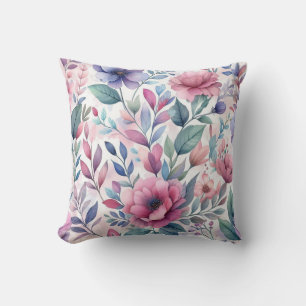 Beatiful colorful flower seamless pattern cushion