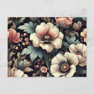 Beatiful colourful flower seamless pattern holiday postcard