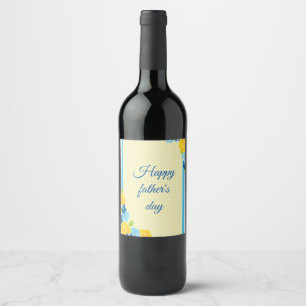 Beatiful Happy Father's day Wine Label