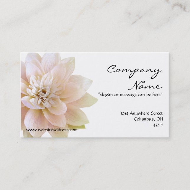 Beatiful Lotus Flower Business Card (Front)
