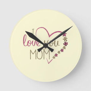 Beatiful Mother's day  Round Clock