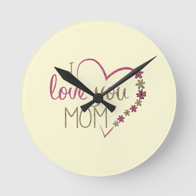 Beatiful Mother's day  Round Clock (Front)