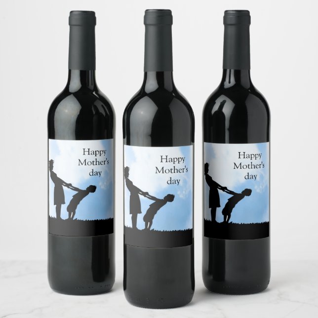 Beatiful Mother's day  Wine Label (Bottles)