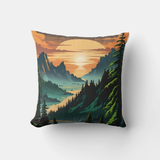 Beatiful sunset cushion (Front)