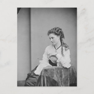 Beatiful Unknown Woman From the Civil-War Era Postcard