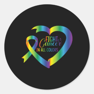 Beating Cancer Fighting Cancer Colors Cancer Aware Classic Round Sticker
