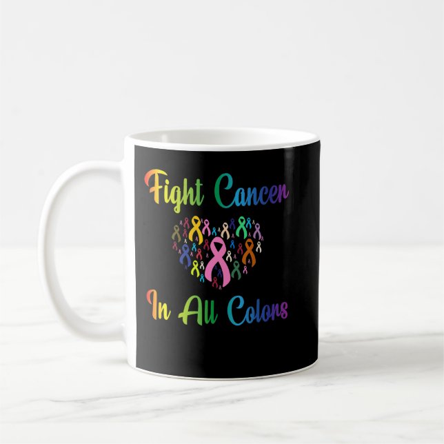 Beating Cancer, Fighting Cancer Colours, Cancer Aw Coffee Mug (Left)