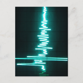 Beating Heart - EKG Postcard